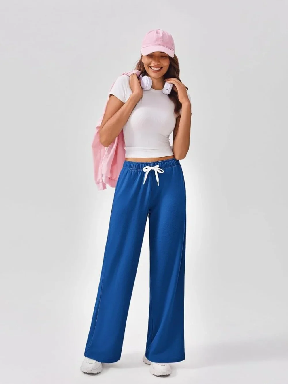 High-Waisted Wide Leg Sweatpants for Women | Comfy Baggy Lounge Pants